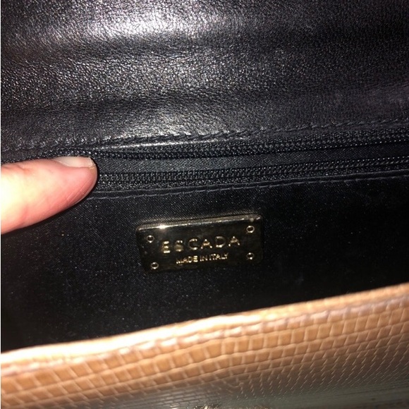 ESCADA VINTAGE 1990s SNAKESKIN CLUTCH - Picture 5 of 12